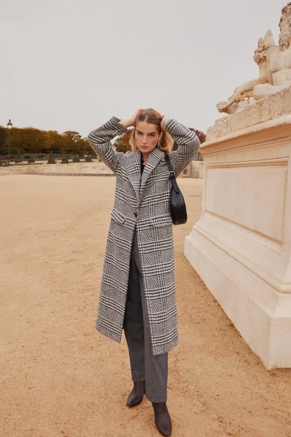 Sale Ada. Abrigo largo de cuadros Mujer Abrigos Y Chaquetas