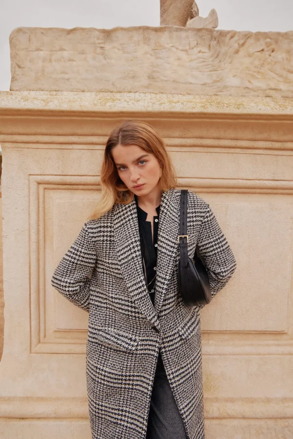Sale Ada. Abrigo largo de cuadros Mujer Abrigos Y Chaquetas