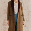 Cheap Adelina. Levita larga de cuadros Mujer Abrigos Y Chaquetas