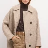 Best Adriana. Abrigo oversize de espiga Mujer Abrigos Y Chaquetas