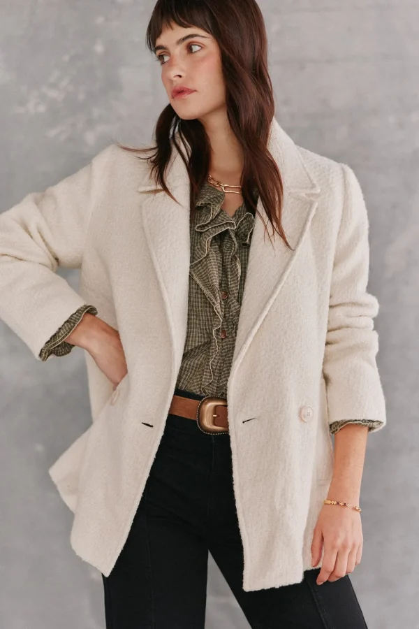 Shop Ainhoa. Abrigo corto crudo Mujer Abrigos Y Chaquetas