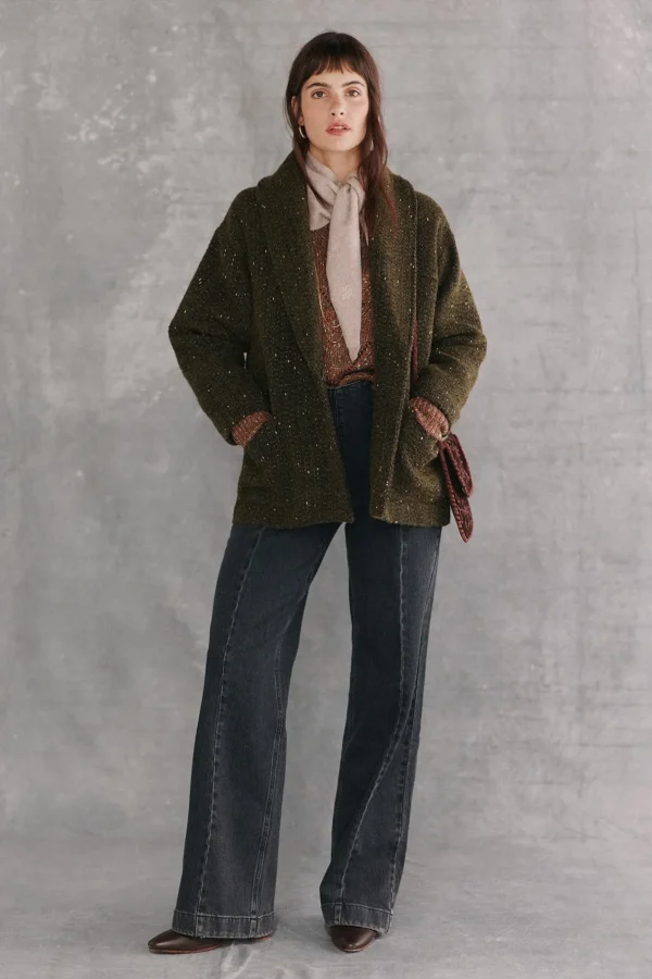 Clearance Aitana. Abrigo corto con hilo metálico Mujer Abrigos Y Chaquetas