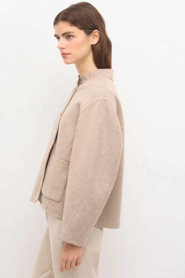 Shop Amanda. Abrigo corto de landa doble cara Mujer Abrigos Y Chaquetas