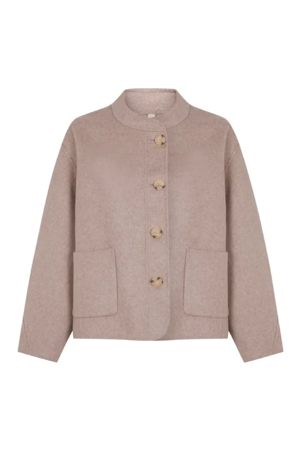 Shop Amanda. Abrigo corto de landa doble cara Mujer Abrigos Y Chaquetas