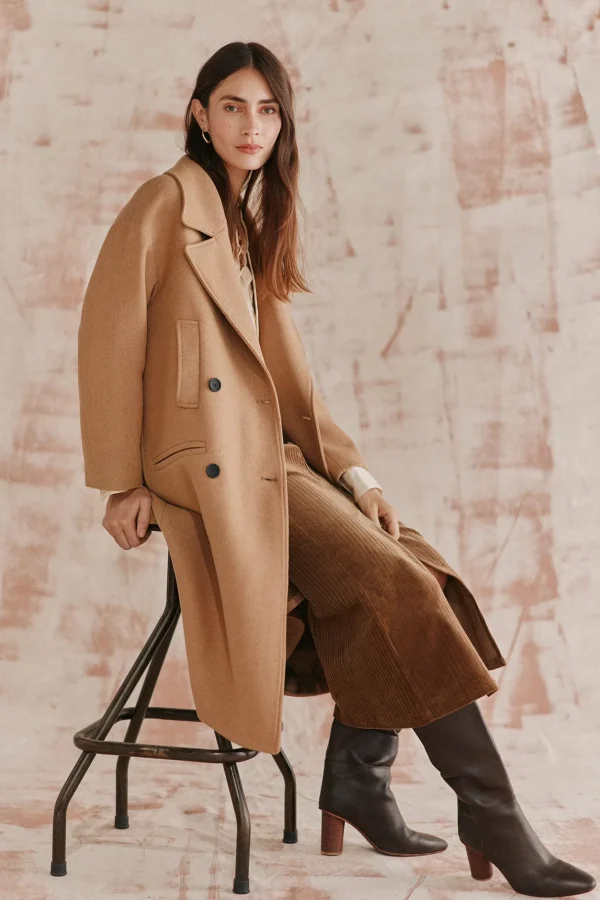 Discount Anne. Abrigo largo de Manteco Mujer Abrigos Y Chaquetas