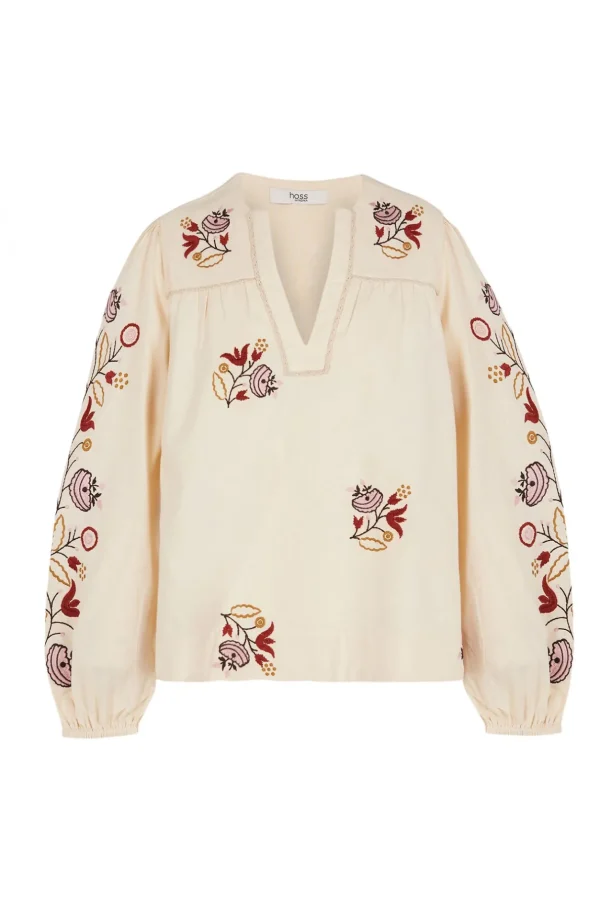 Discount Cala. Blusa bordada. Mujer Blusas Y Camisas