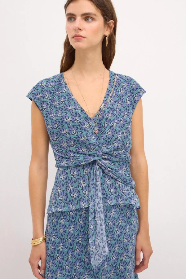 Store Camelia. Top nudo estampado lurex. Mujer Camisetas Y Tops