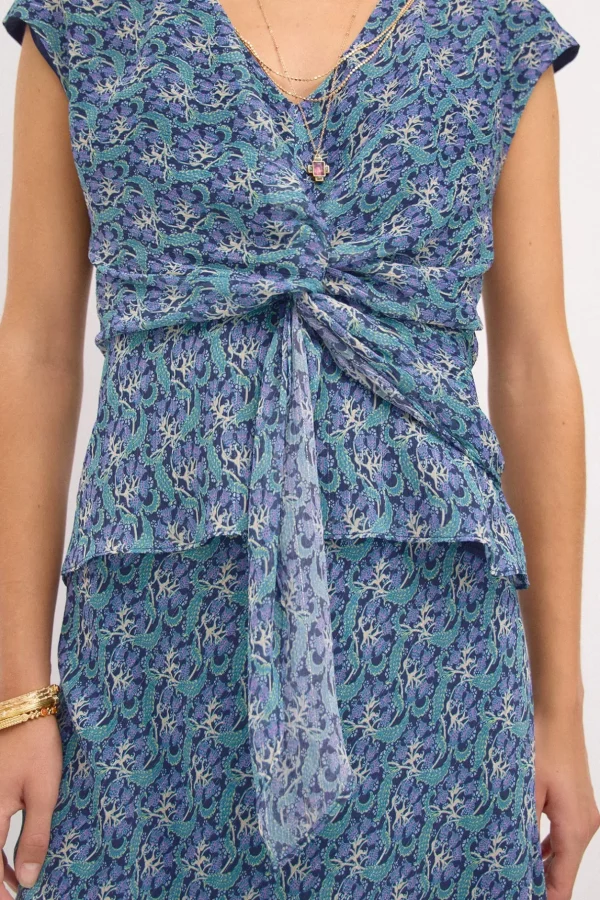 Store Camelia. Top nudo estampado lurex. Mujer Camisetas Y Tops