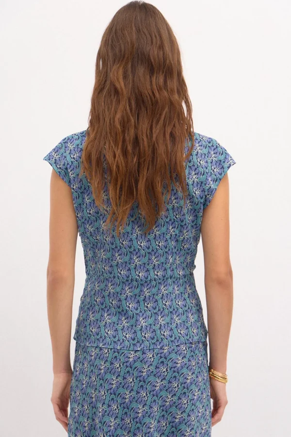 Store Camelia. Top nudo estampado lurex. Mujer Camisetas Y Tops