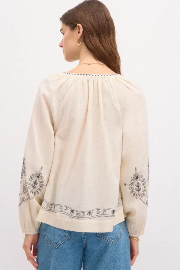 Flash Sale Camila. Blusa bordada. Mujer Blusas Y Camisas