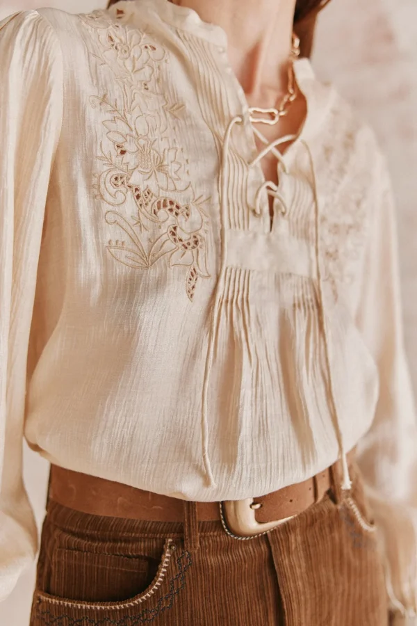 Sale Candela. Blusa bordada Mujer Blusas Y Camisas