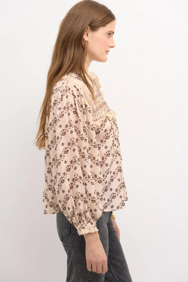 Cheap Carmela. Blusa pechera bordadaestampada. Mujer Blusas Y Camisas