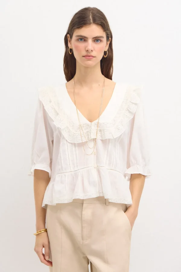 Cheap Celia. Blusa romántica. Mujer Blusas Y Camisas