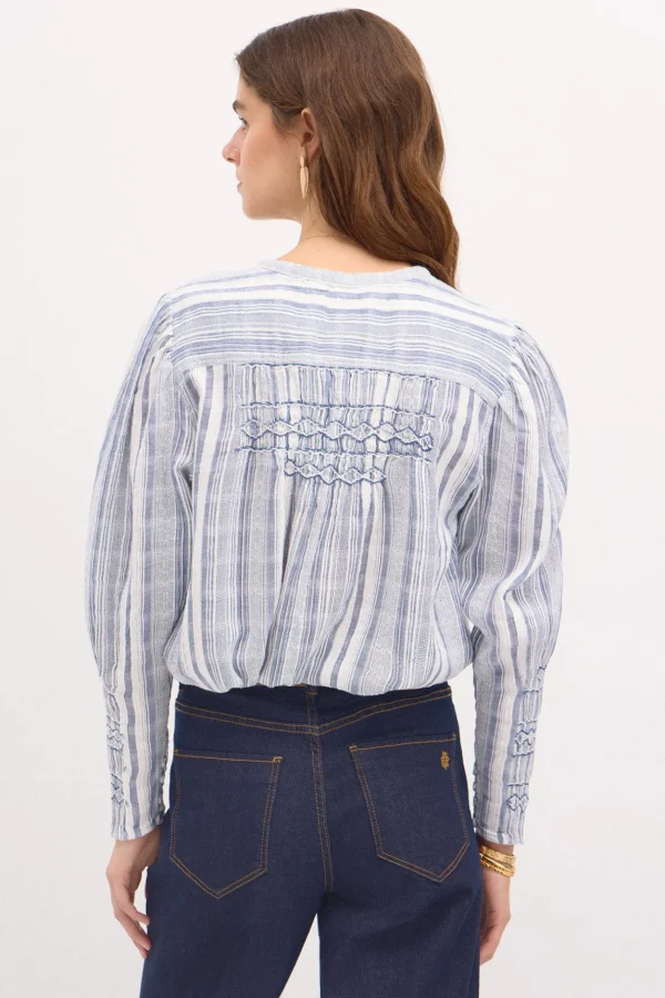 Store Celina. Blusa rayas canesú. Mujer Blusas Y Camisas