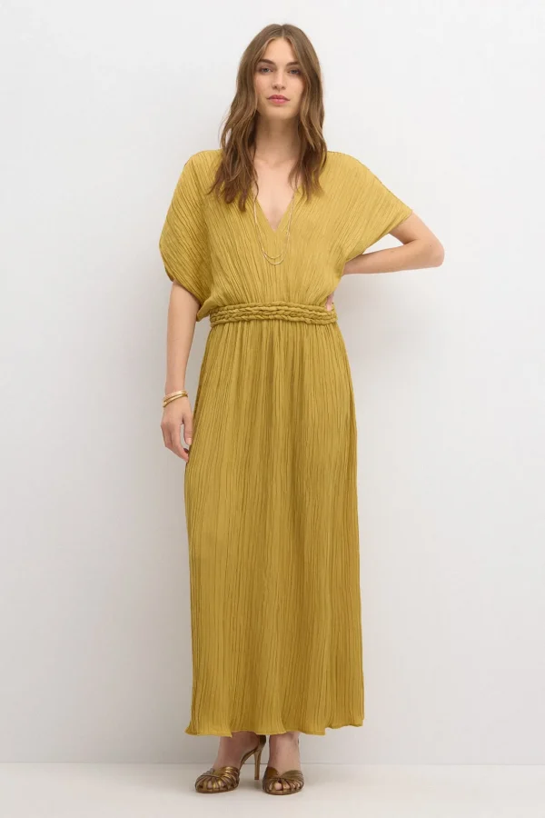 Outlet Clara. Vestido plisado. Mujer Vestidos Y Monos