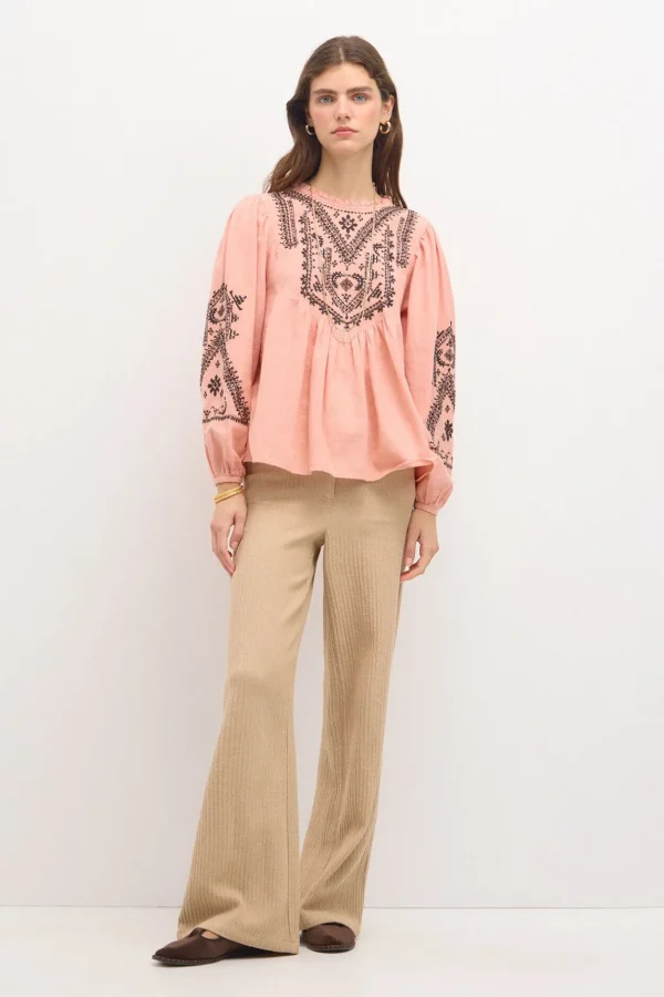 Discount Cleo. Blusa bordado étnico. Mujer Blusas Y Camisas