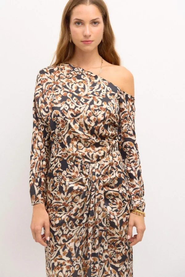 Clearance Constantina. Vestido estampado fiesta. Mujer Vestidos Y Monos