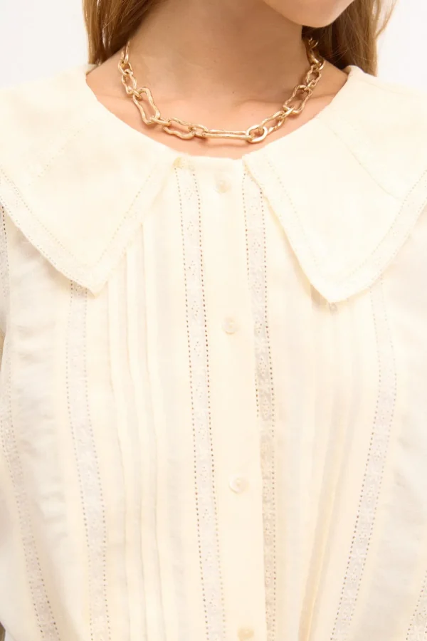 Clearance Cote. Blusa pliegues Mujer Blusas Y Camisas