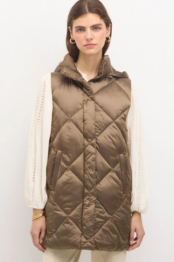Best Dafne. Chaleco acolchado metalizado Mujer Chalecos | Abrigos Y Chaquetas