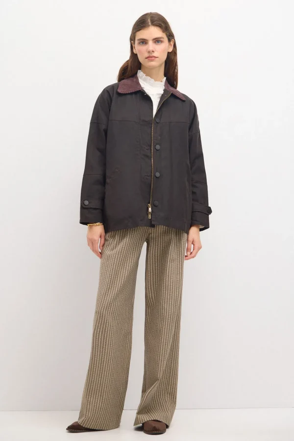 Discount Dalila. Parka corta encerada Mujer Abrigos Y Chaquetas