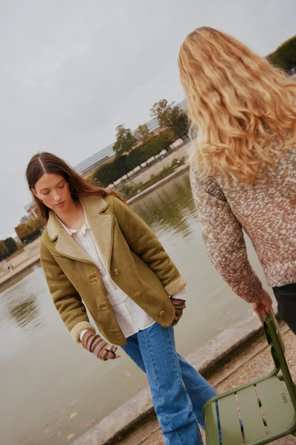Online Dania. Chaqueta doble faz corta Mujer Abrigos Y Chaquetas