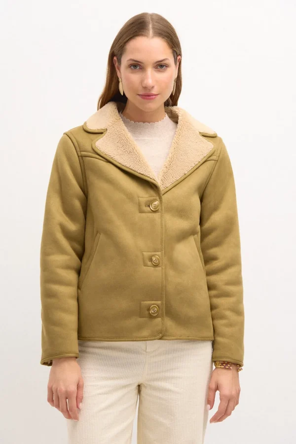 Online Dania. Chaqueta doble faz corta Mujer Abrigos Y Chaquetas