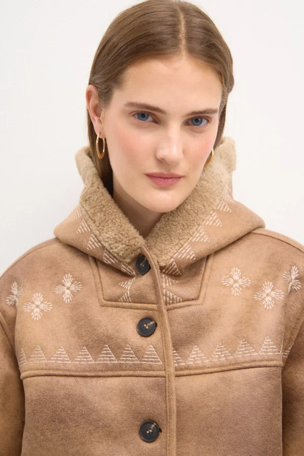 New Davina. Abrigo doble faz bordado Mujer Abrigos Y Chaquetas