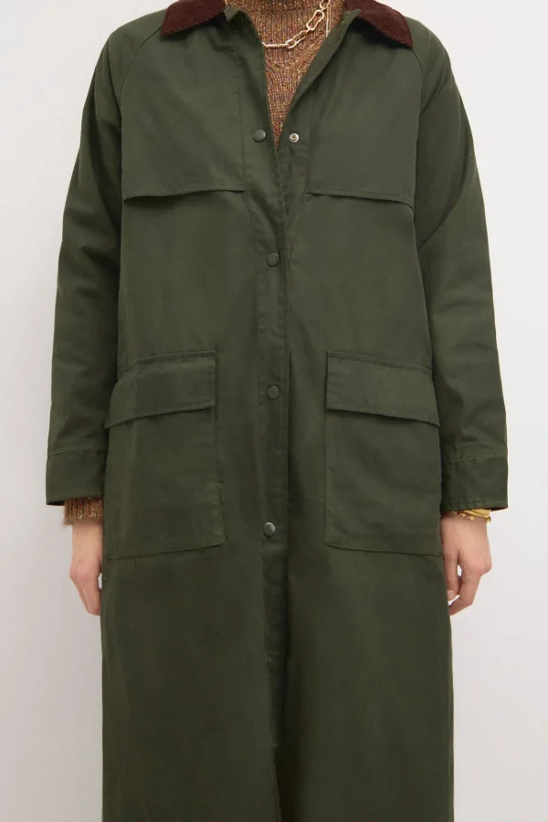 Clearance Desiré. Parka larga encerada Mujer Abrigos Y Chaquetas