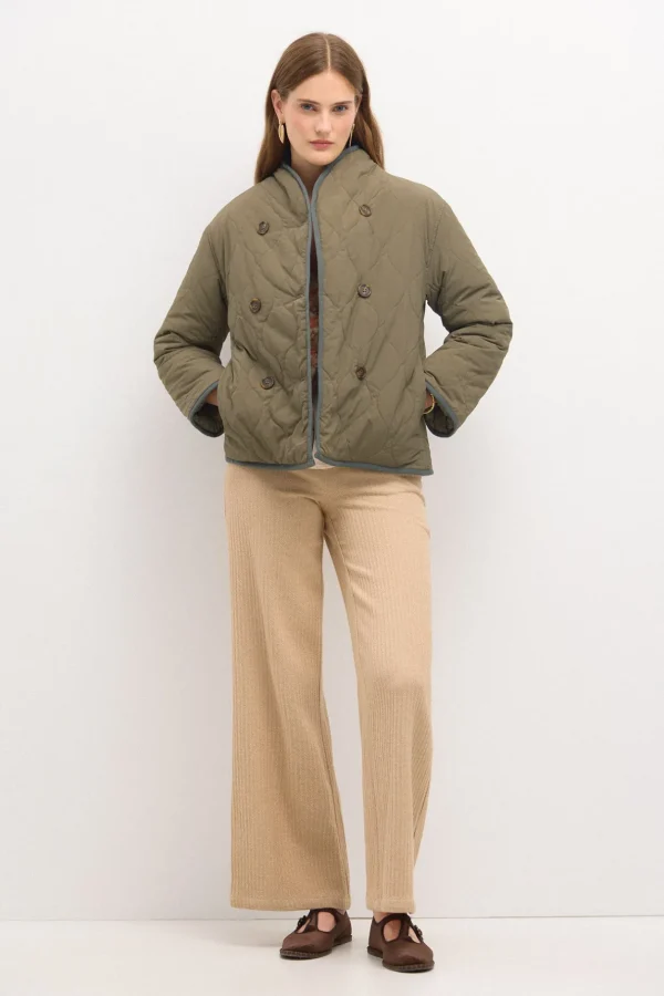 Flash Sale Diana. Chaqueta acolchada con botones Mujer Abrigos Y Chaquetas