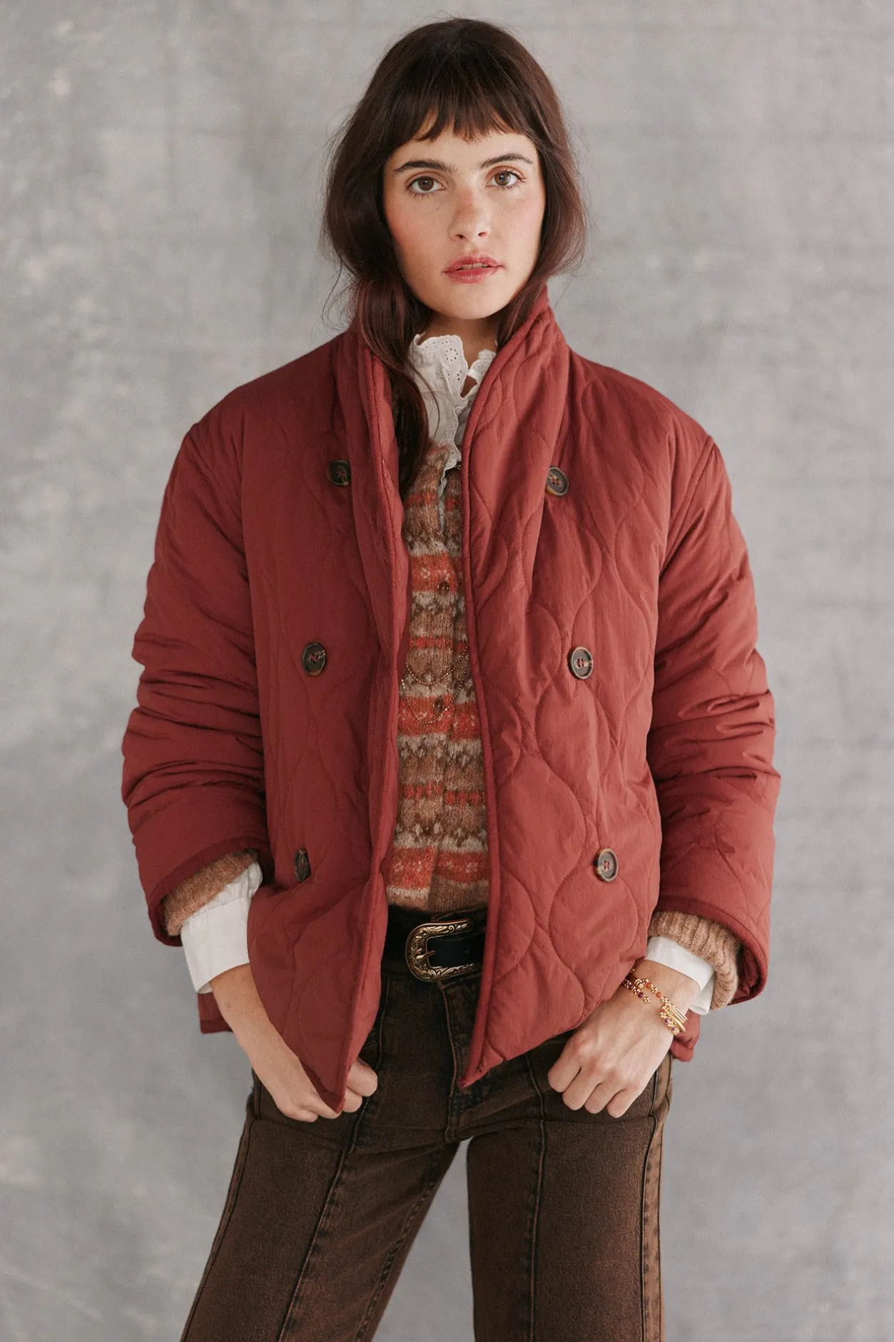 diana_chaqueta_acolchada__5.webp Sale Diana. Chaqueta acolchada con botones Mujer Abrigos Y Chaquetas
