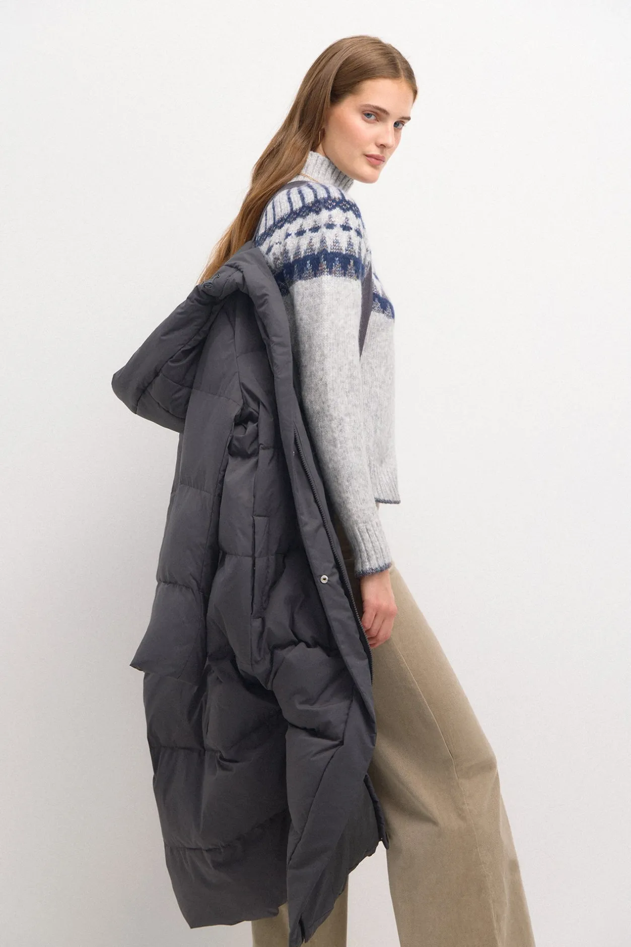 donna_anorak_largo_acolch_3.webp Sale Donna. Anorak largo acolchado Mujer Abrigos Y Chaquetas
