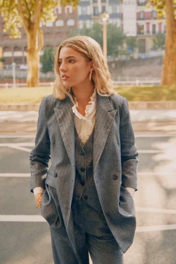 Cheap Elsa. Americana cruzada de espiga Mujer Blazers