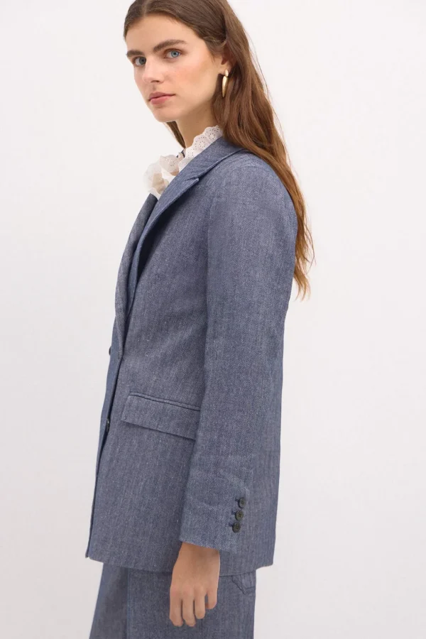 Cheap Elsa. Americana cruzada de espiga Mujer Blazers