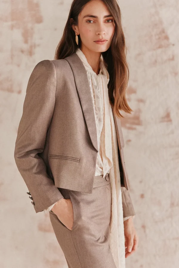 Fashion Esperanza. Americana corta con lurex Mujer Blazers