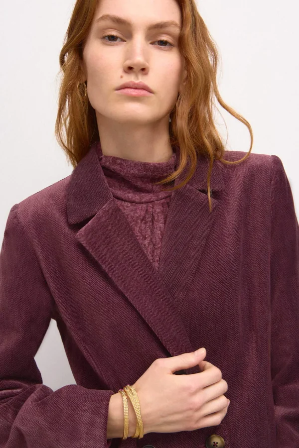 Flash Sale Estefanía. Chaqueta cruzada terciopelo Mujer Blazers | Abrigos Y Chaquetas