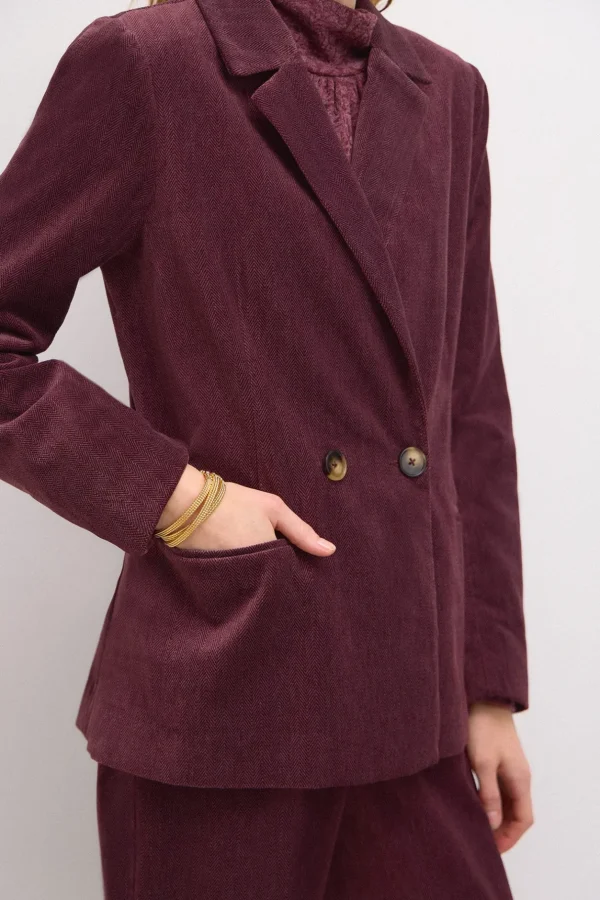 Flash Sale Estefanía. Chaqueta cruzada terciopelo Mujer Blazers | Abrigos Y Chaquetas