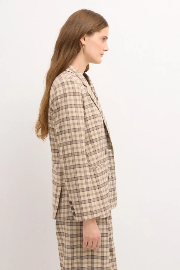 Outlet Estela. Americana de cuadros Mujer Blazers