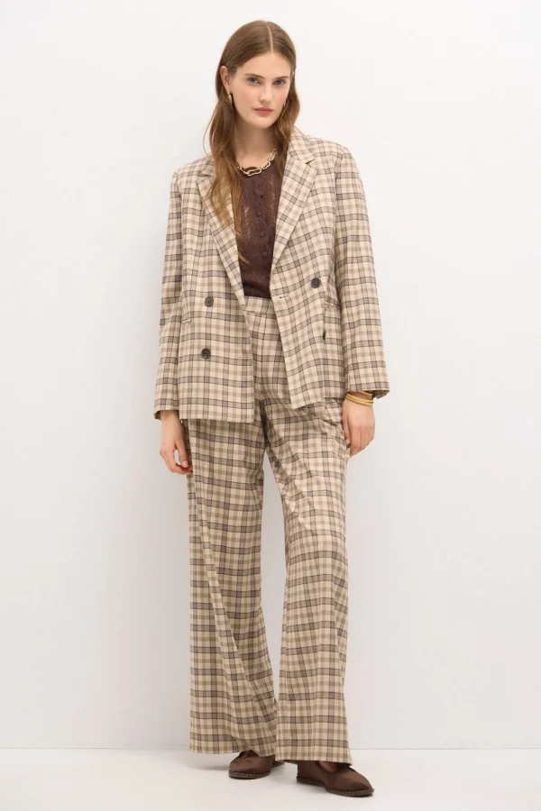 Outlet Estela. Americana de cuadros Mujer Blazers