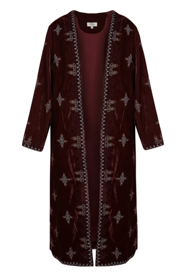 Clearance Estrella. Kimono largo terciopelo bordado Mujer Vestidos Y Monos