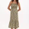 Outlet Fabia. Vestido estampado nido de abeja. Mujer Vestidos Y Monos