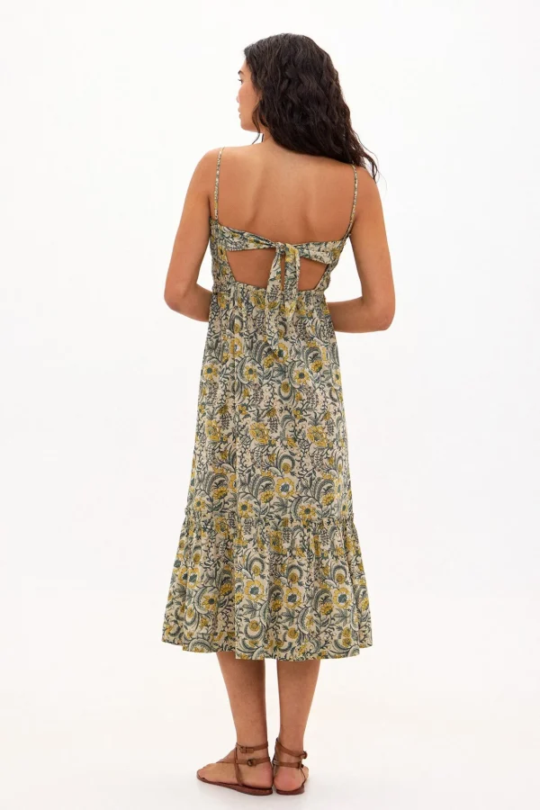 Outlet Fabia. Vestido estampado nido de abeja. Mujer Vestidos Y Monos