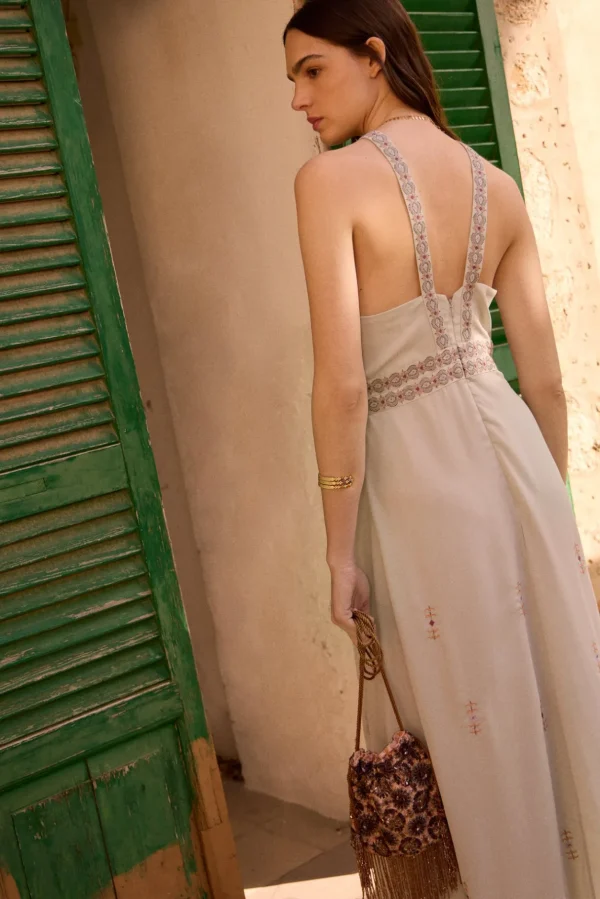Clearance Fanny. Vestido halter bordados. Mujer Vestidos Y Monos