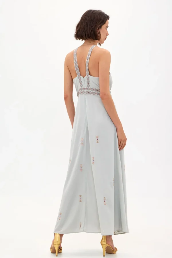 Clearance Fanny. Vestido halter bordados. Mujer Vestidos Y Monos
