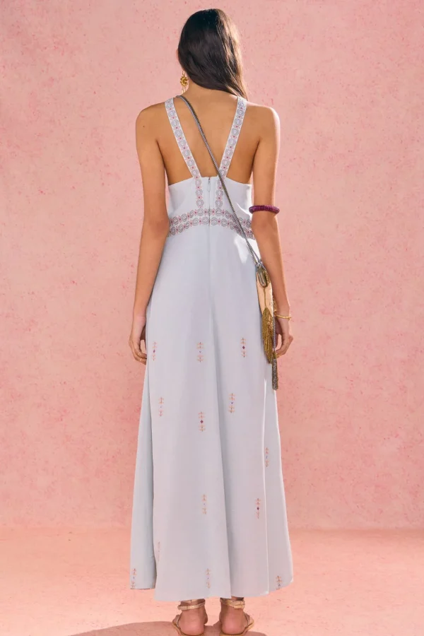 Clearance Fanny. Vestido halter bordados. Mujer Vestidos Y Monos