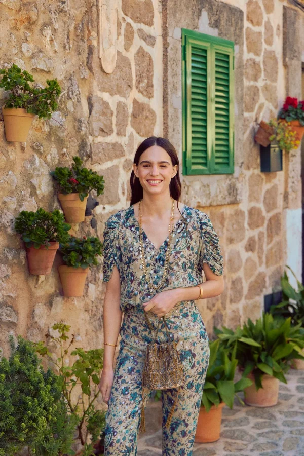 Flash Sale Fara. Blusa estampado lurex. Mujer Blusas Y Camisas