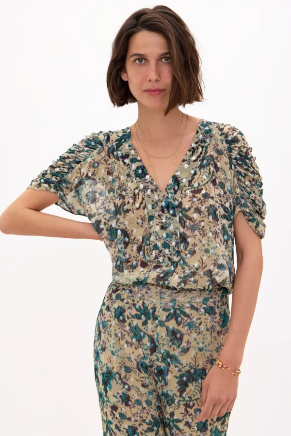 Flash Sale Fara. Blusa estampado lurex. Mujer Blusas Y Camisas