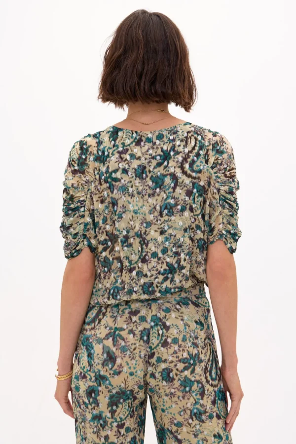 Flash Sale Fara. Blusa estampado lurex. Mujer Blusas Y Camisas