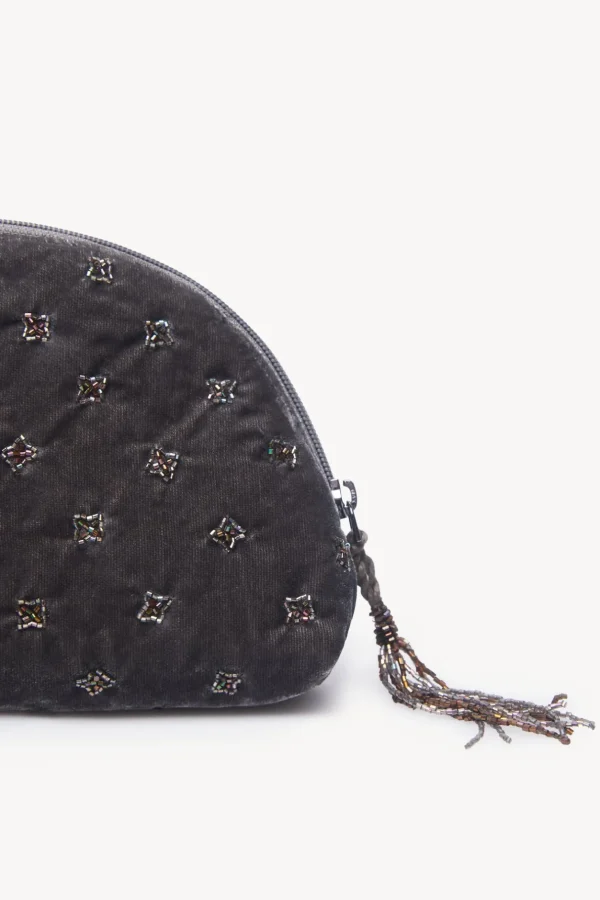 Best Leonor. Cartera terciopelo abalorios Mujer Bolsos Y Accesorios