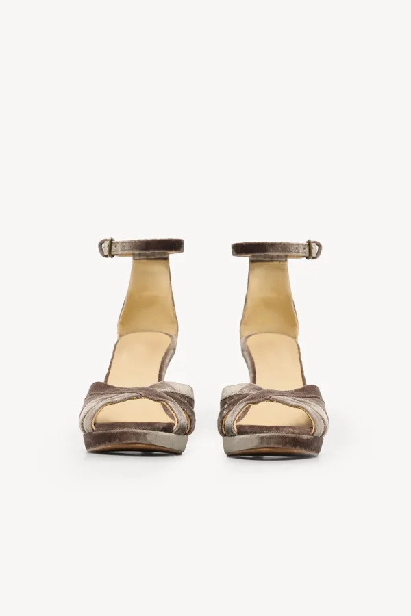 Hot Maia. Sandalias de terciopelo Mujer Zapatos