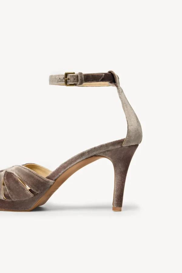 Hot Maia. Sandalias de terciopelo Mujer Zapatos